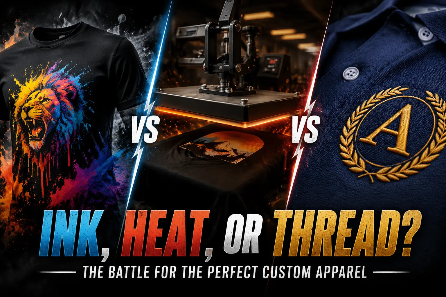 Ink, Heat, or Thread? The Battle for the Perfect Custom Apparel
