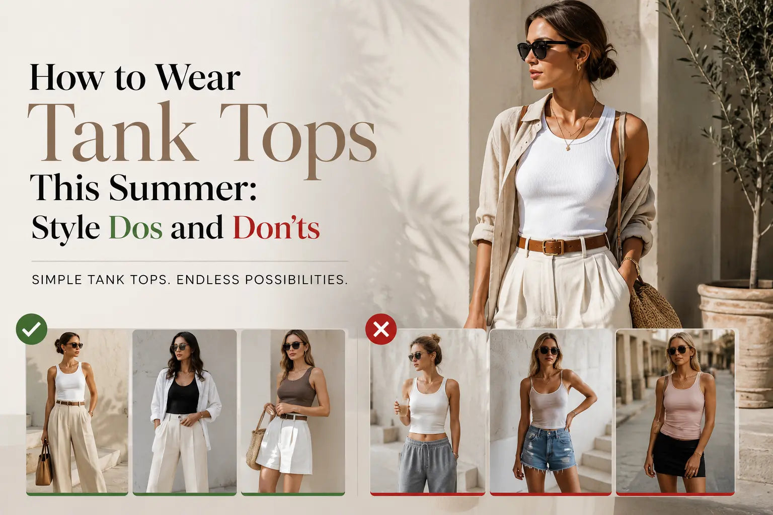 How to Wear Tank Tops This Summer: Style Dos and Don’ts