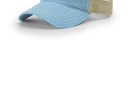 Richardson Garment Washed Trucker 111 Columbia Blue Khaki OSFA