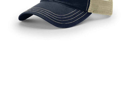 Richardson Garment Washed Trucker 111 Navy Khaki OSFA