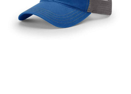 Richardson Garment Washed Trucker 111 Royal Charcoal OSFA