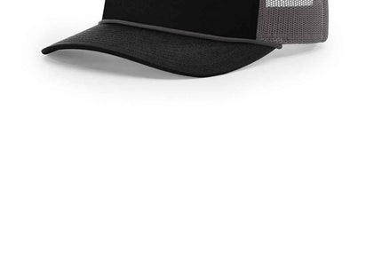 Richardson FivePanel with Rope 112FPR Black Charcoal Charcoal OSFA