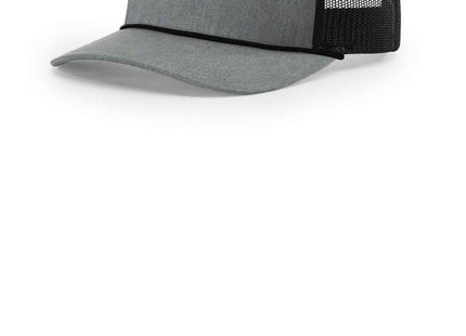 Richardson FivePanel with Rope 112FPR Heather Grey Black Black OSFA