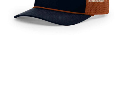 Richardson FivePanel with Rope 112FPR Navy Dark Orange Dark Orange OSFA