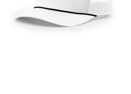 Richardson FivePanel with Rope 112FPR White Black OSFA