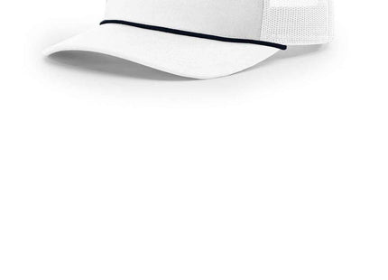 Richardson FivePanel with Rope 112FPR White Navy OSFA