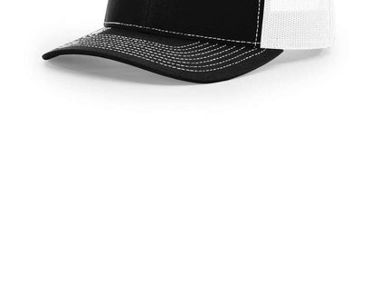 Richardson 112+ RFlex Adjustable Trucker 112PL Black White OSFA