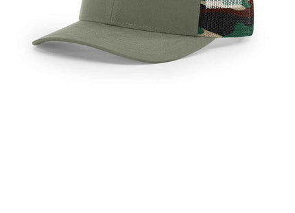 Richardson Printed Mesh Trucker 112PM Loden Green Camo OSFA