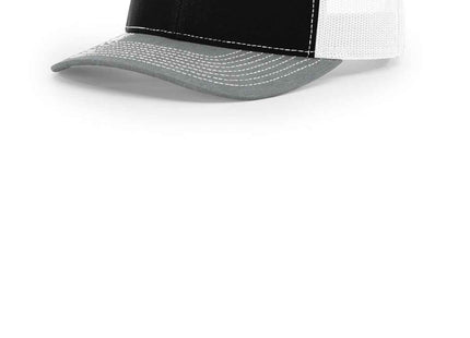 Richardson Trucker Cap 112 Black White Heather Grey OSFA