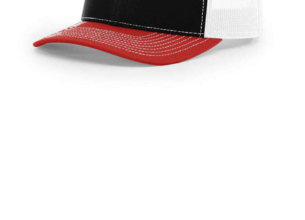 Richardson Trucker Cap 112 Black White Red OSFA