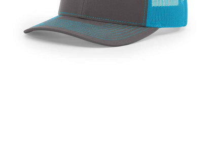 Richardson Trucker Cap 112 Charcoal Neon Blue OSFA