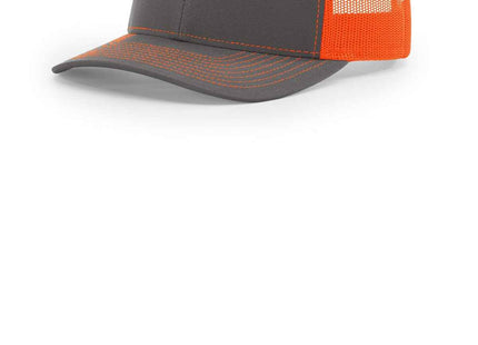 Richardson Trucker Cap 112 Charcoal Neon Orange OSFA
