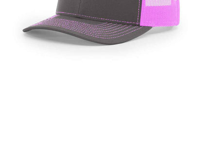 Richardson Trucker Cap 112 Charcoal Neon Pink OSFA