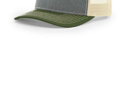 Richardson Trucker Cap 112 Heather Grey Birch Army Olive OSFA