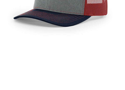 Richardson Trucker Cap 112 Heather Grey Cardinal Navy OSFA