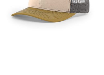 Richardson Trucker Cap 112 Mink Beige Charcoal Amber Gold OSFA