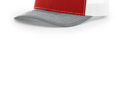 Richardson Trucker Cap 112 Red White Heather Grey OSFA