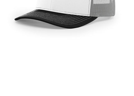 Richardson Trucker Cap 112 White Aluminum Black OSFA