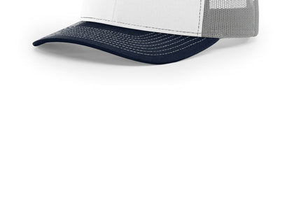 Richardson Trucker Cap 112 White Aluminum Navy OSFA