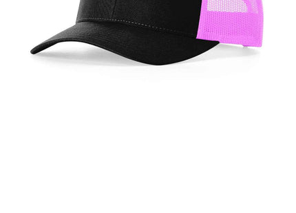 Richardson Low Pro Trucker 115 Black Neon Pink M L