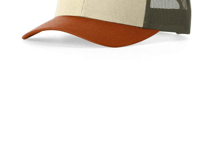 Richardson Low Pro Trucker 115 Cream Loden Dark Orange M L