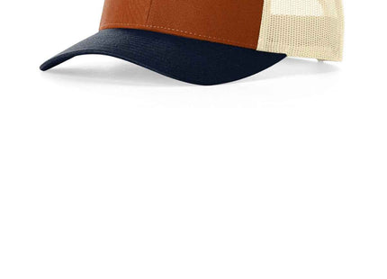 Richardson Low Pro Trucker 115 Dark Orange Birch Patriot Blue M L