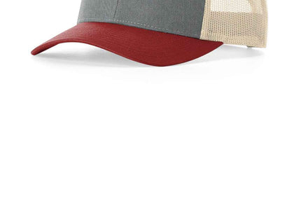 Richardson Low Pro Trucker 115 Heather Grey Birch Cardinal M L