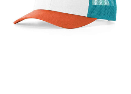 Richardson Low Pro Trucker 115 White Hawaiian Blue Pale Orange M L