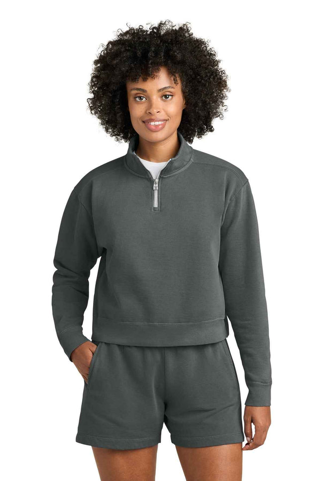 Comfort Colors Women's MidLength 1/4Zip Sweatshirt 1580L Pepper L