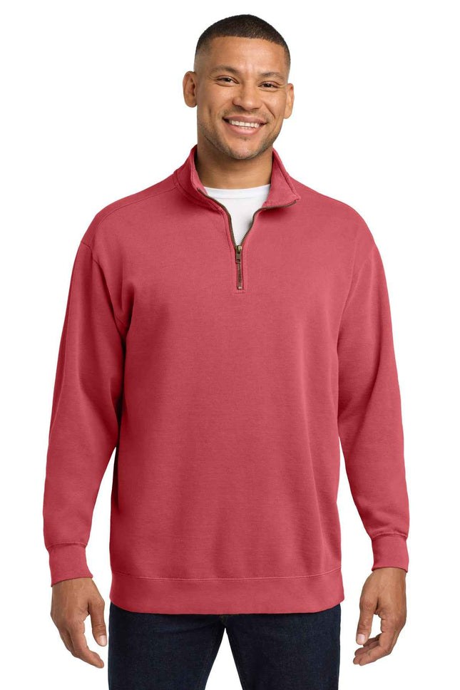 COMFORT COLORS Ring Spun 1/4Zip Sweatshirt 1580 Crimson