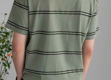 Men's Premium Back to School Cotton Striped Print T-Shirt