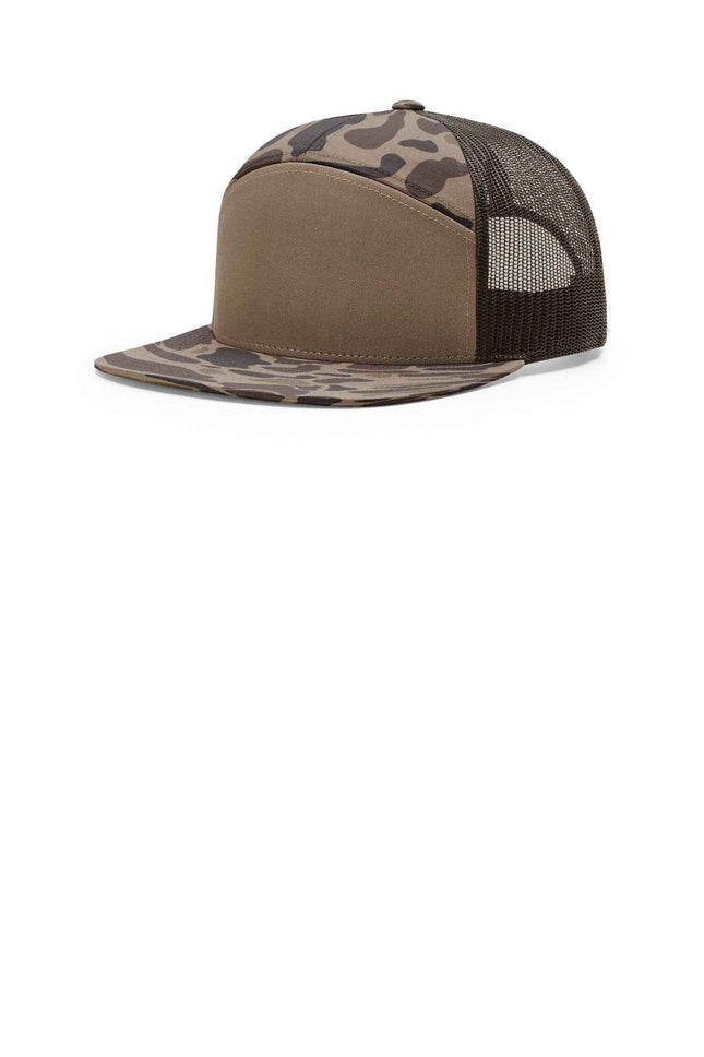 Richardson Printed 7Panel Trucker 168P Bark Duck Camo Brown OSFA
