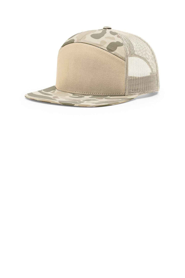 Richardson Printed 7Panel Trucker 168P Harvest Duck Camo Sandstone OSFA