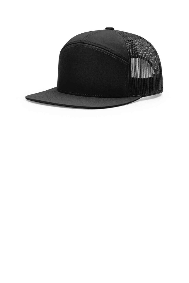 Richardson 7Panel Trucker 168 Black OSFA