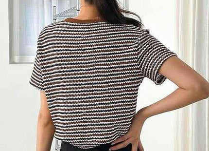 Women's Premium Contrast Checkered Short Sleeve T-Shirt