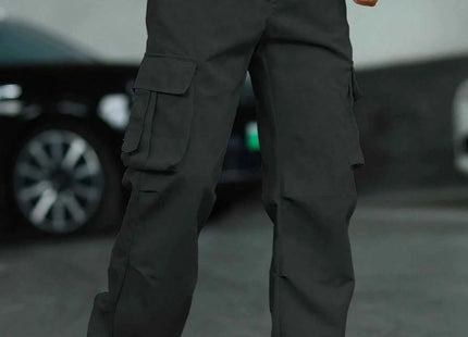 Men's Premium Wide Leg Cargo Pants Grey