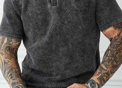 Men's Premium Vintage Washed Dark Grey Polo Shirt Dark Grey