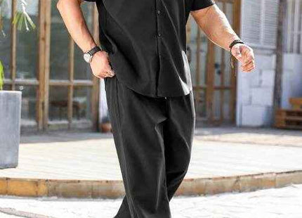 Men's Premium Short Sleeve Top & Long Pants 2-Piece Set
