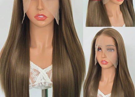 Women's Premium Linen Brown Synthetic Wig