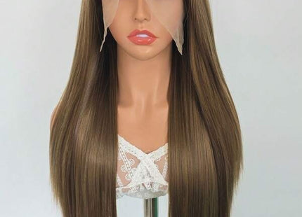 Women's Premium Linen Brown Synthetic Wig