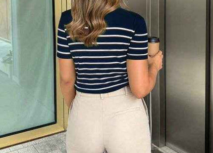 Women's Premium Stripe Print Graphic T-Shirt