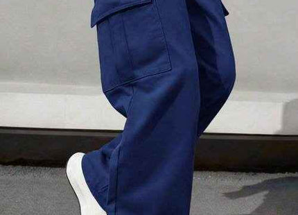 Men's Premium Loose Fit Cargo Pants Navy
