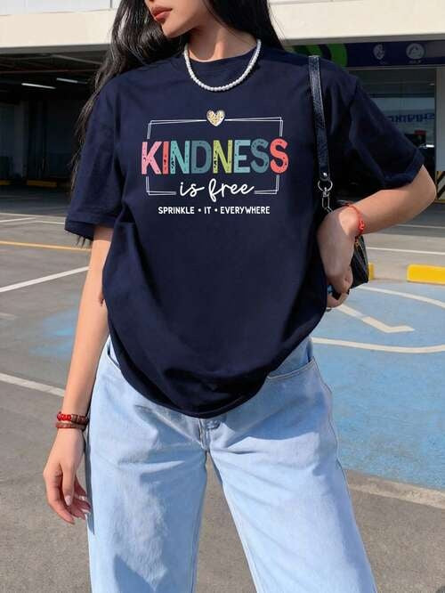 Women's Premium Inspirational Slogan Print T-Shirt