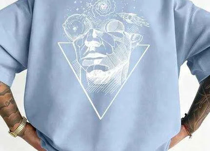 Men's Premium Minimalist Printed Dropped Shoulder Loose Fit T-Shirt