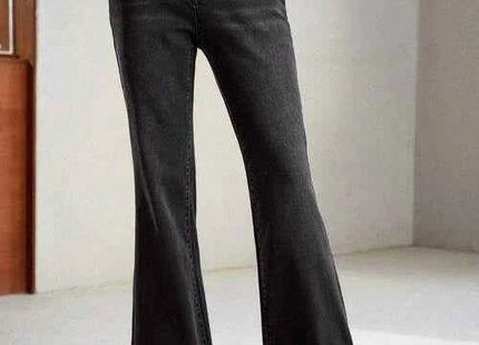 Women's Premium Slight Stretch Flare Leg Jeans for Spring & Summer Black