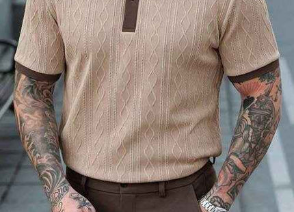 Men's Premium Summer Color Block Patchwork Polo Shirt