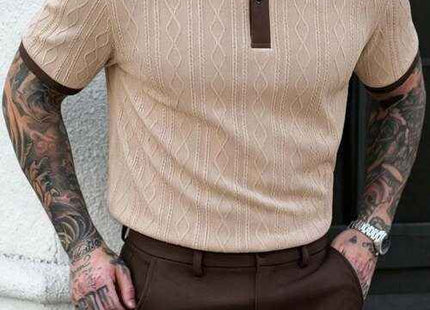 Men's Premium Summer Color Block Patchwork Polo Shirt