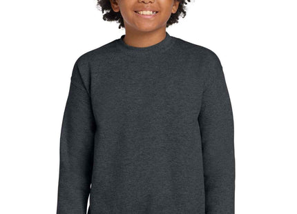 Gildan Youth Heavy Blend Crewneck Sweatshirt 18000B Dark Heather