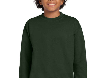 Gildan Youth Heavy Blend Crewneck Sweatshirt 18000B Forest Green