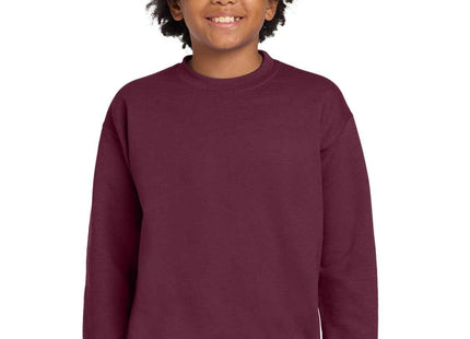 Gildan Youth Heavy Blend Crewneck Sweatshirt 18000B Maroon